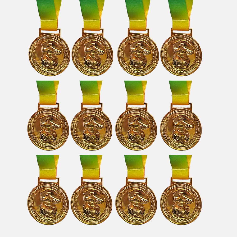 Bareeze Pure 12Pcs Football Medal for Best Player, Best Defender, Best Stiker, Best Goal Keeper & All Events of Football (B0C7L6JSG7) Amazon Price History, Amazon Price Tracker