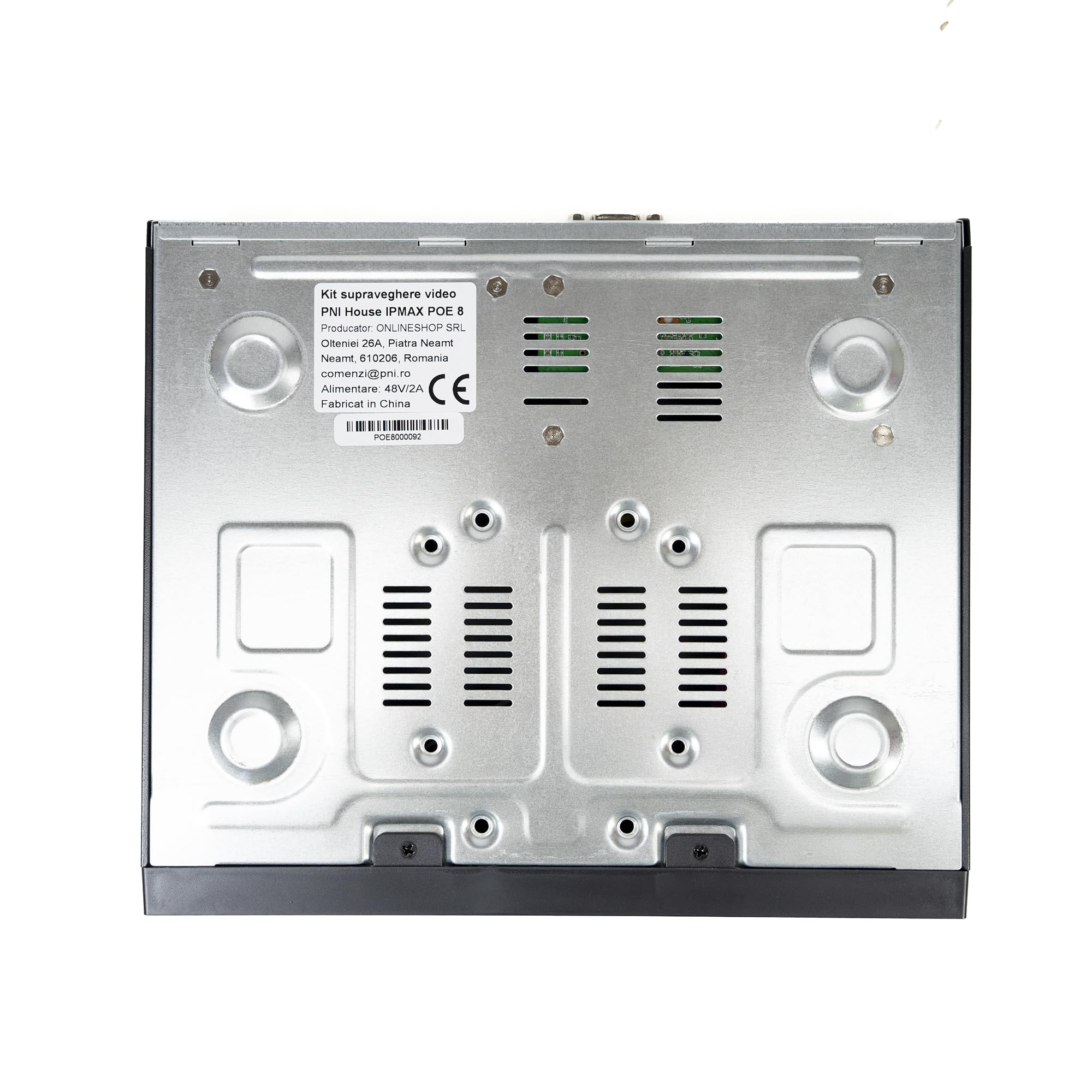 PNI House IPMAX POE-8 Kit Videosorveglianza con NVR e 4 Telecamere-IP, Risoluzione 8MP, Visione Notturna, Rilevazione di movimento, Impermeabile IP66, Compatibile con tecnologia-IP