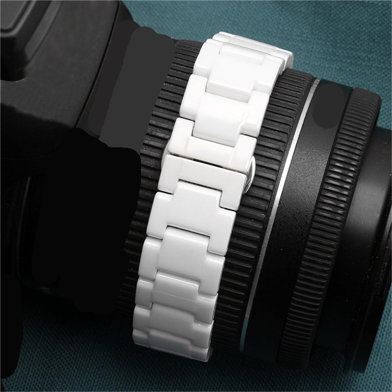 Correa de repuesto for reloj, pulsera de cerámica de acero inoxidable, correa pulida for mujeres y hombres