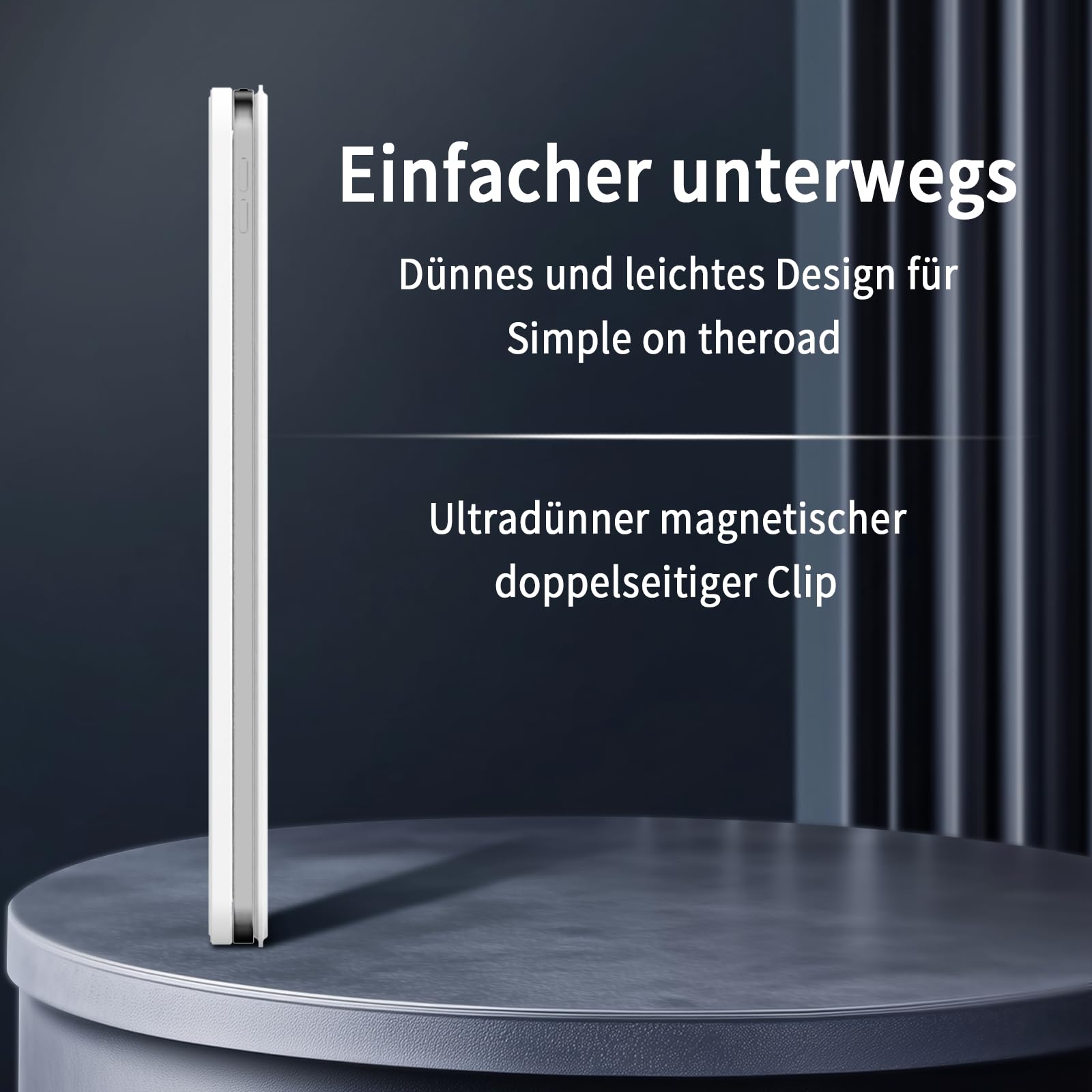 Hülle mit Tastatur für iPad A16 11 Generation 2025/10 Generation 2022 (11/10.9 Zoll), ipad Magic Keyboard mit schwebendem Cantilever Ständer, Beleuchtete Tasten, Multi Touch Trackpad, Weiß