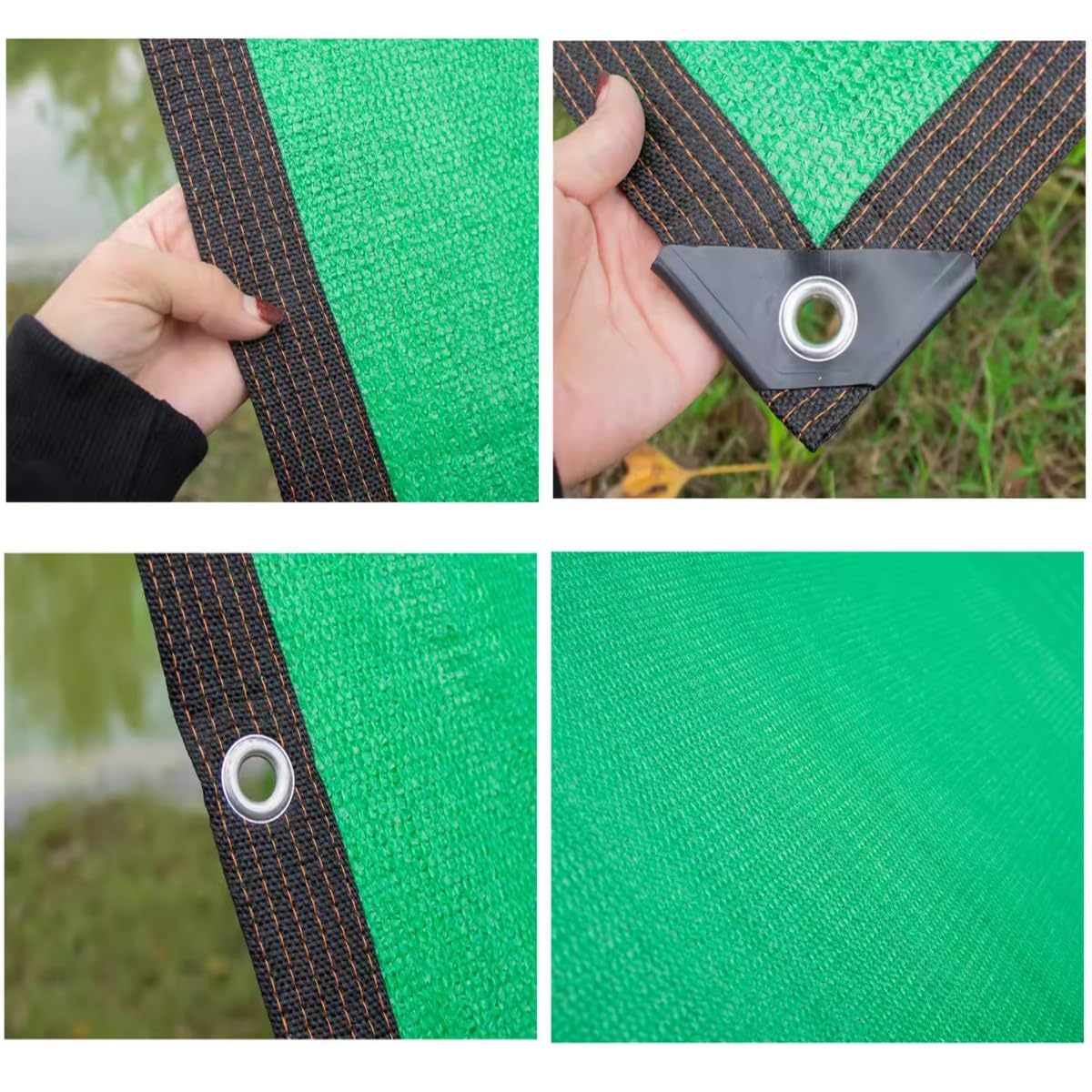 Rete Ombreggiante Telo da Sole Verde 90% Ombreggiatura, Rete Parasole Resistente all'Usura Tessuto Ombra con Occhielli per Cortile Finestra Pianta del Fiore((2x9) m)