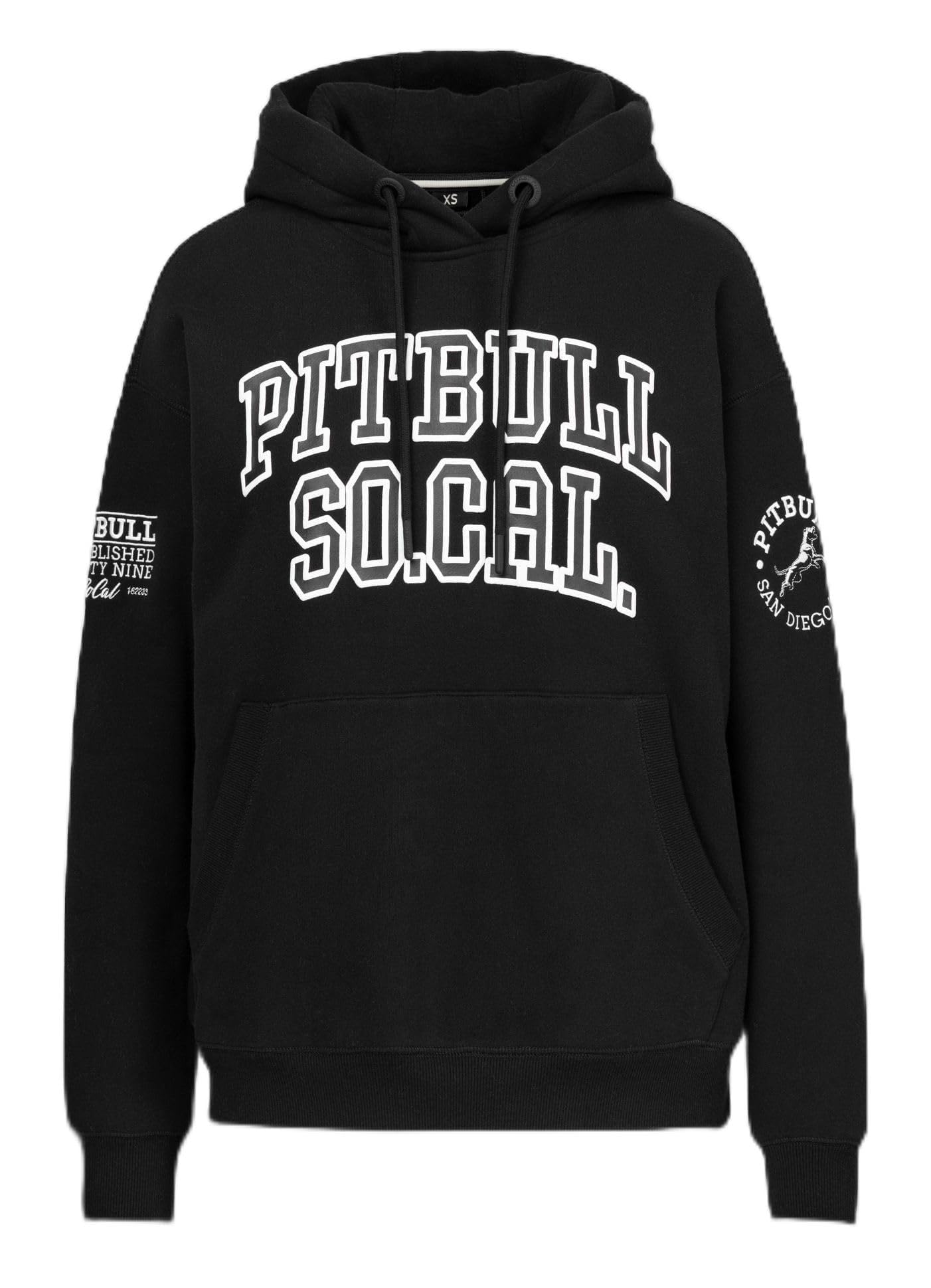 PITBULL Fiora damska bluza z kapturem – damska bluza z kapturem o wyglądzie oversize, streetwear, mieszanka bawełny, poliestru, bluza rekreacyjna z nadrukiem, ciepły sweter z kieszenią typu kangur