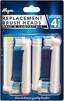 Vista 2 de Cabezales de repuesto profesionales para cepillos de dientes blancos con blanqueamiento 3D, compatible con cepillo de dientes eléctrico Oral-B