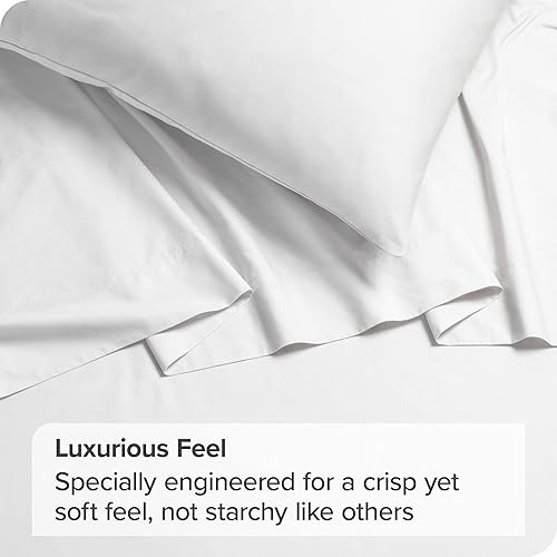 Miniatura 8 de Bare Home Juego de sábanas de 100 % algodón orgánico, tejido de percal fresco, ligero y transpirable, sábanas y fundas de almohada (tamaño King