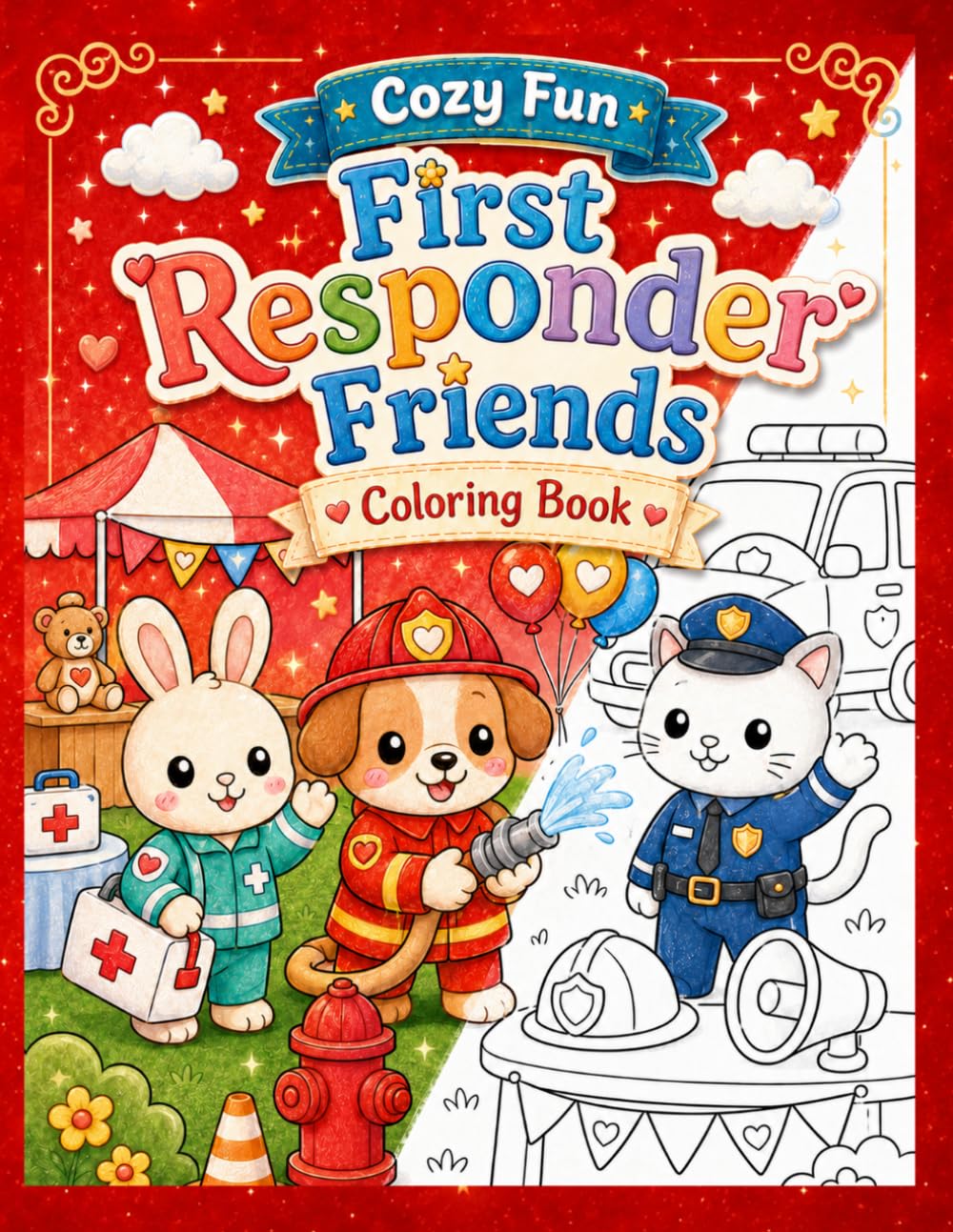 Cozy Fun - First Responder Friends: A Coloring Book For All Ages