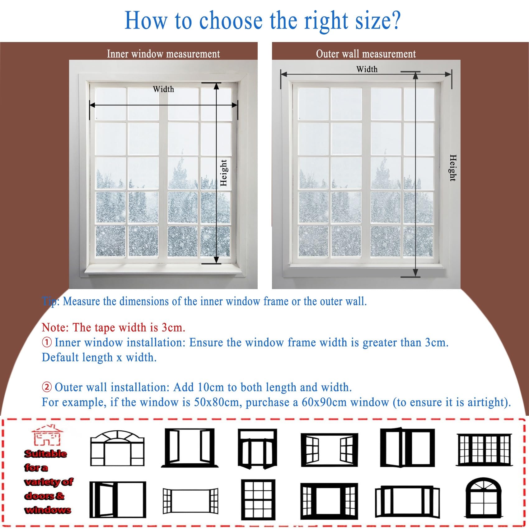 Fenster Isolierfolie 205 x 135 cm, Beschichtung Sonnen, Einfache Installation, Maßgeschneiderte Größe, Fensterisolationsset, mit Klettband für Dachböden, Schwarz