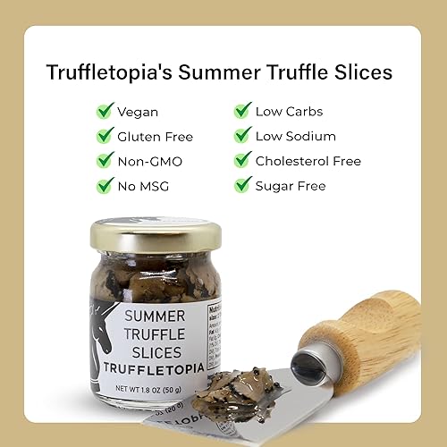 Miniatura 3 de Truffletopia  Rebanadas de trufa de verano  Carpaccio de trufa negra trufa real  Topping de lujo o gourmet  Listo para comer  Alternativa a las