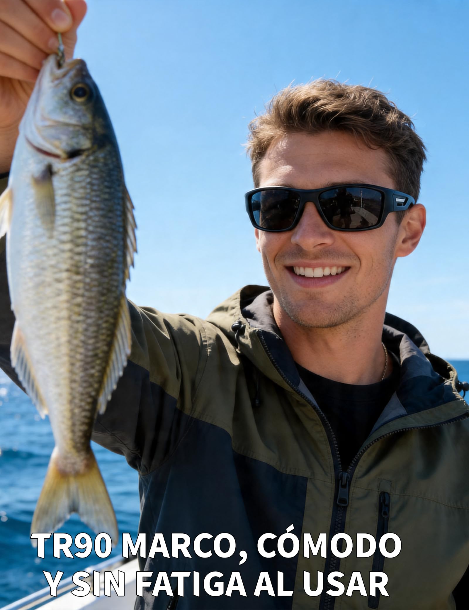 PUKCLAR Gafas de Sol Polarizadas Hombre y Mujer con Protección UV400 y Montura TR90 Ultraligera que ofrecen una Visión HD Antirreflejos para Conducir Pescar y Aire Libre