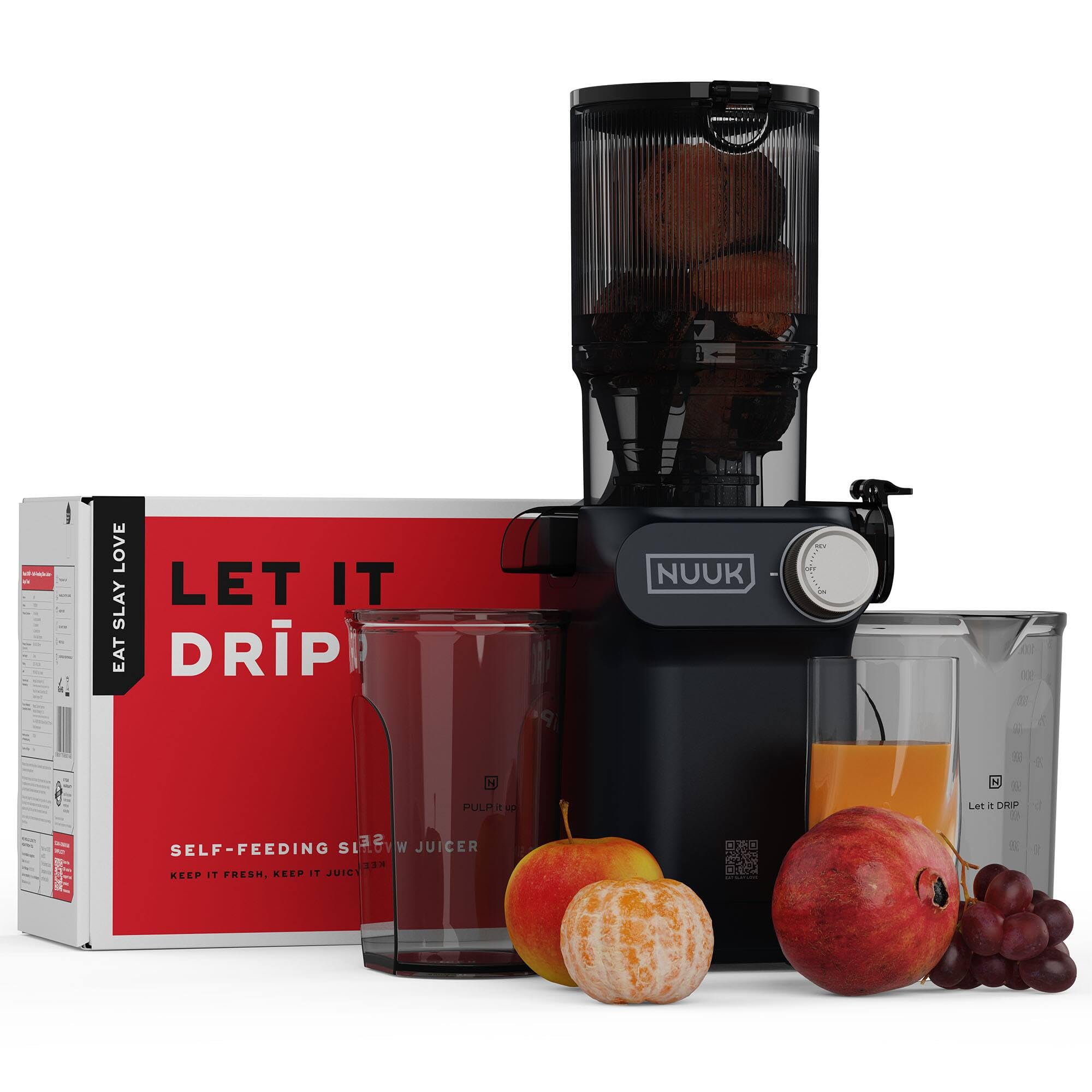 Nuuk Drip Self Feeding Cold Press Juicer For Home Mimics
