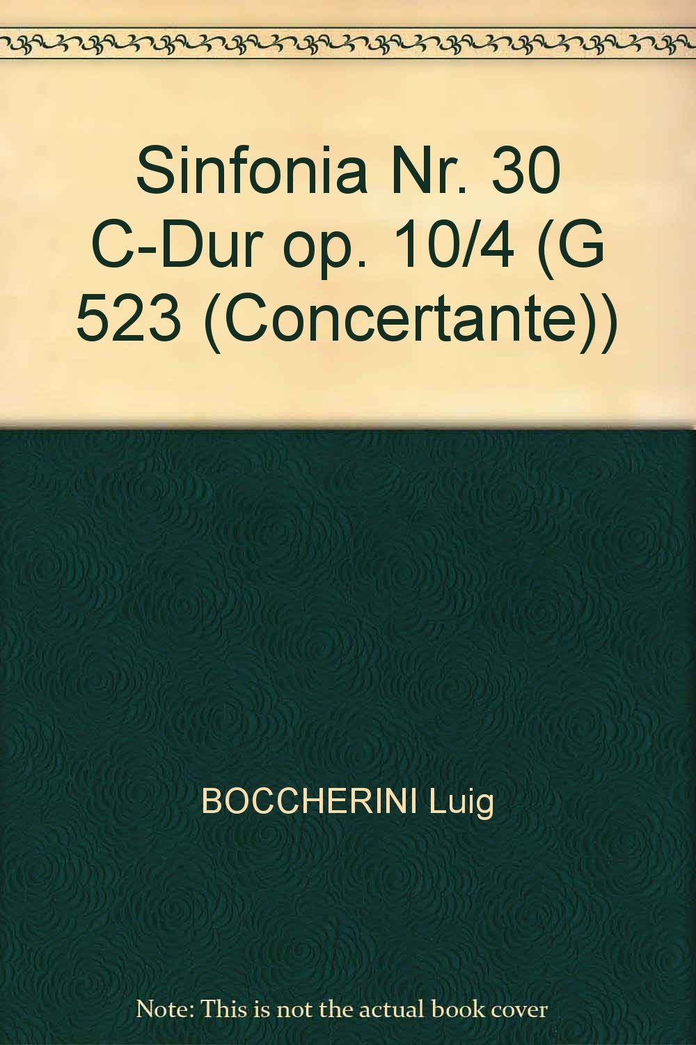 Sinfonia Nr. 30 C-Dur, Opus 10/4 für Orchester