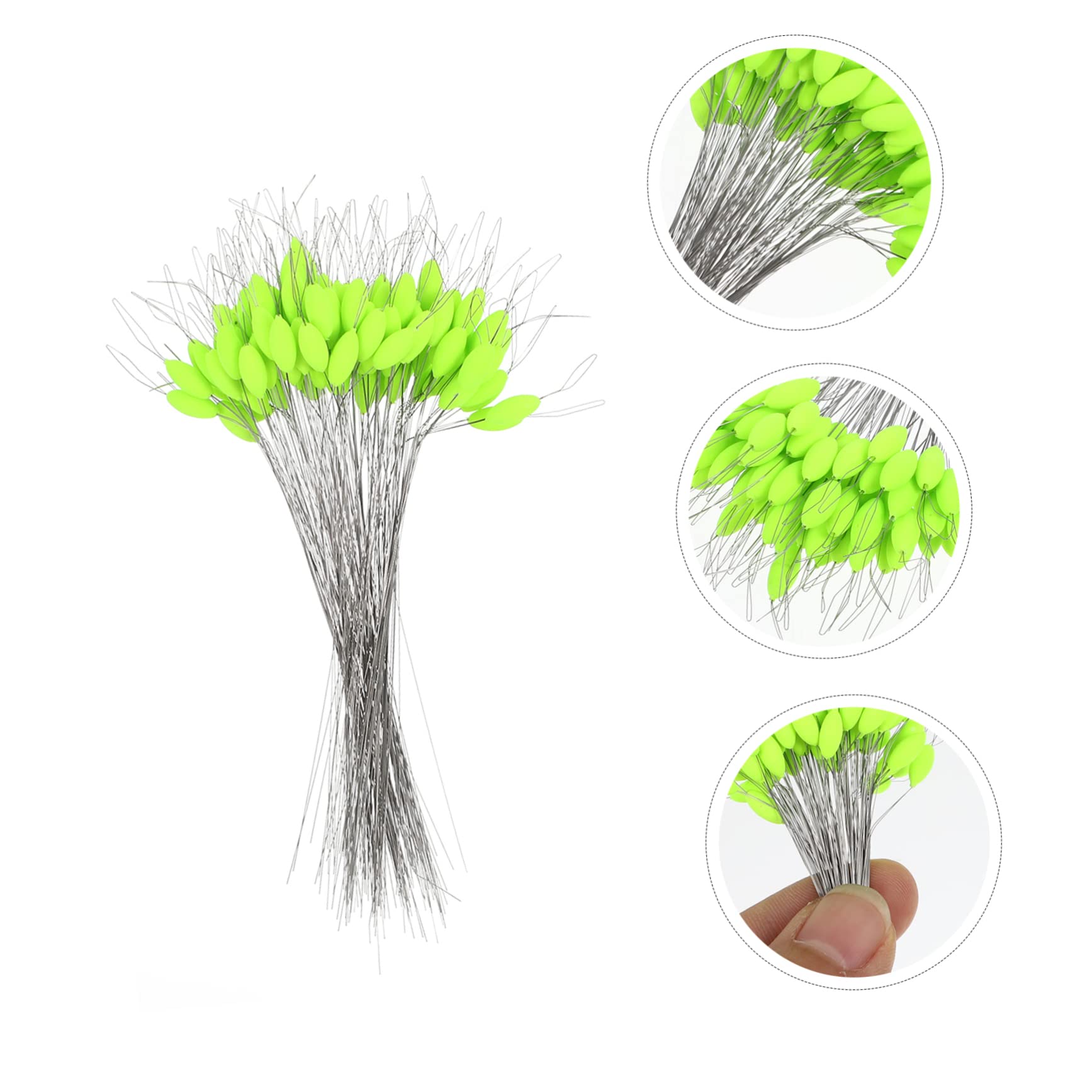 Flotteur de Pêche Fluorescent Vert en Plastique, 1 Set