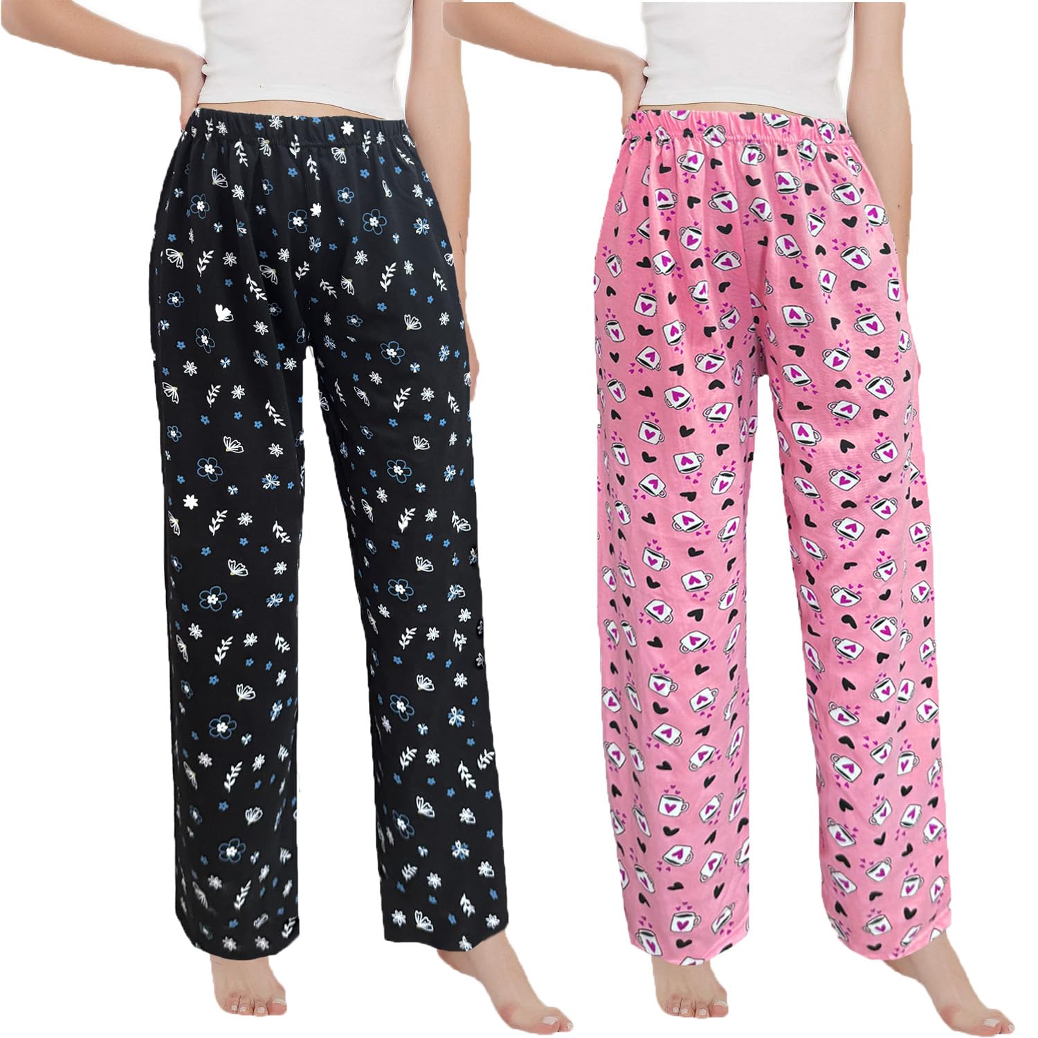 Women NIght Wear,Lounge Wear Pants Combo Of 2 Pack (Colour/Print MAy Vary)-image-9