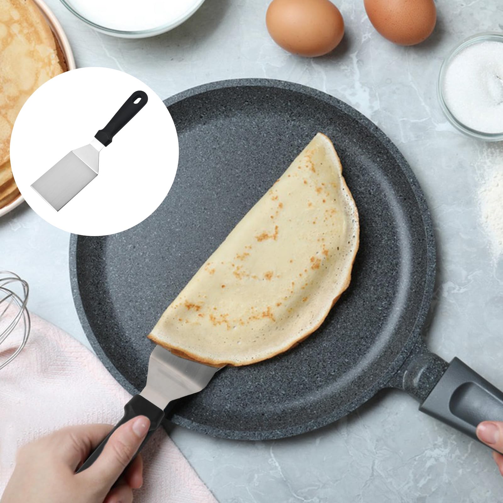 Paletta Barbecue In Acciaio Inox Dokeno - Spatola Per Bistecche, Hamburger, Griglia - Foto 3