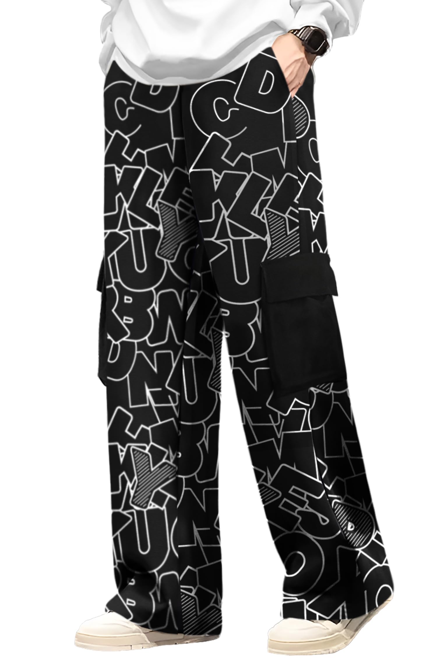 richscot Men's Regular Fit Rise Cargos Trousers | Baggy Cargo Pants for Man | Loose Fit | Treck Pant with Multiple Pockets-picture-21