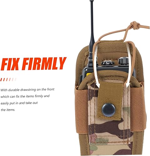 Miniatura 3 de SUPVOX Walkie Talkie Bag Fanny Packs for Women Leather Adjustable Belts for Men Leather Fanny Pack Molle Radio Pouch Radios Holster Radio Pouch Bag