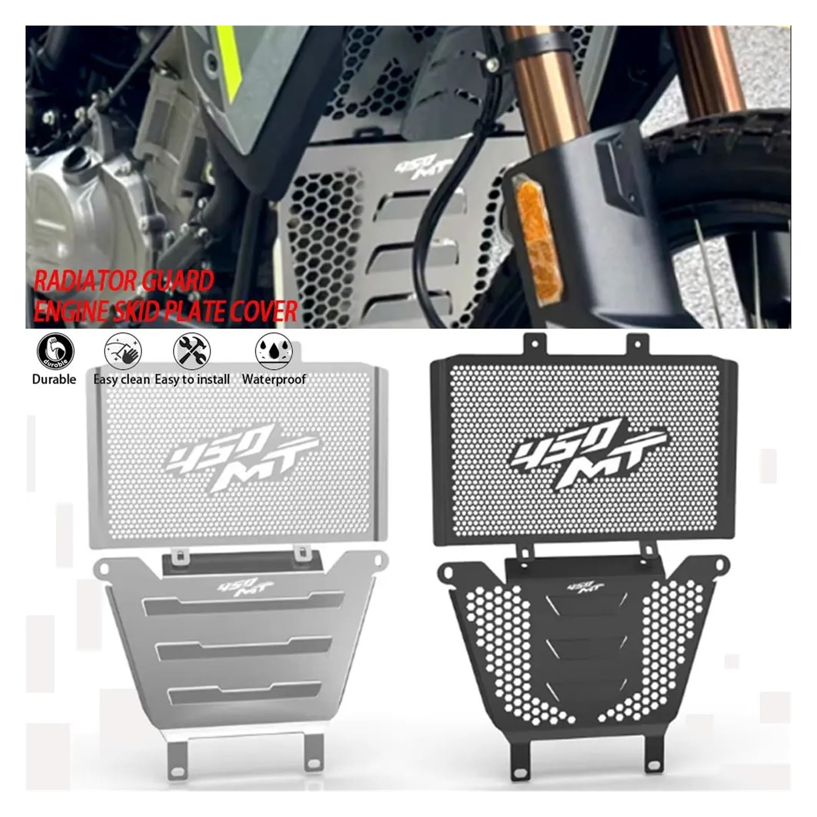 Griglia Protezione Radiatore Per CFMOTO 450MT 2024-2025 - In Alluminio, Anti-sassi E Danni