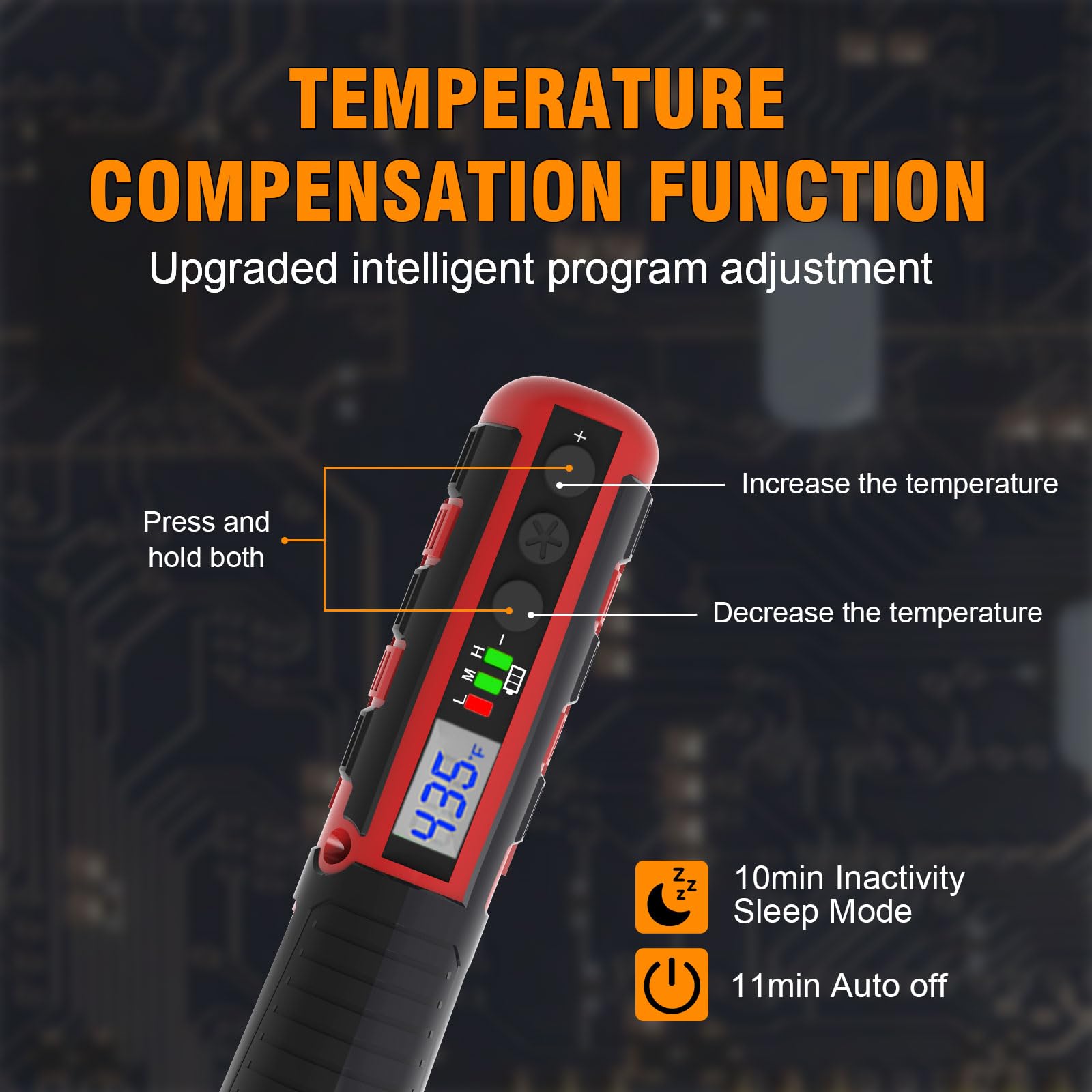 Saldatore a Stagno a Batteria 8W temperatura regolabile 200-450℃