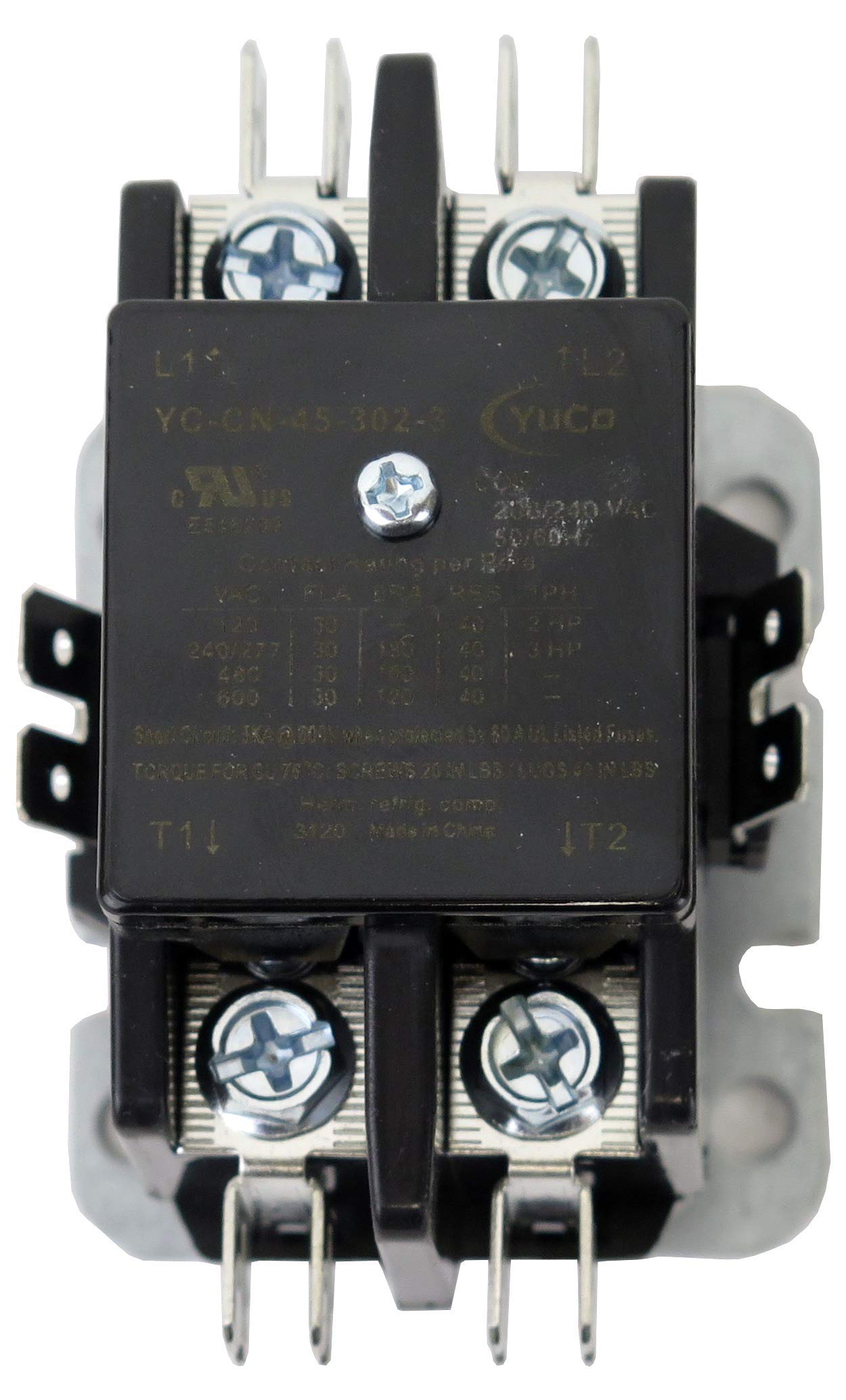 Yuco YC-CN-45-302-3 2-Pole 30-Amp Definite Purpose Contactor 240V Coil fits Siemens Furnas 45EG20AG