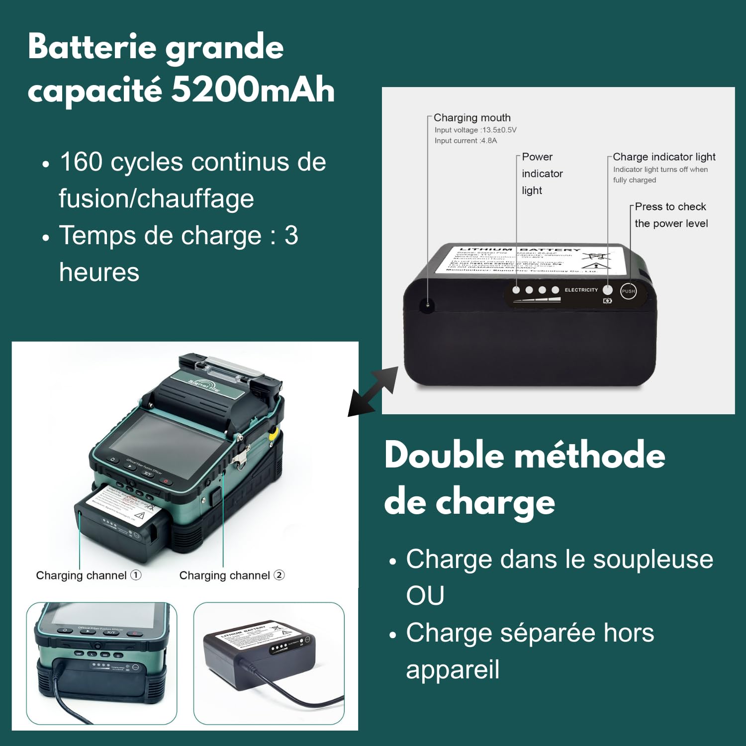 Nouveau Modèle AI-6A+ Soudeuse Fibre Optique avec OPM et VFL Intégrés, Kit de Soudeur Fibre Optique Automatique à Alignement de Cœur avec 6 Moteurs, 8s de Soudure 18s de Chauffage
