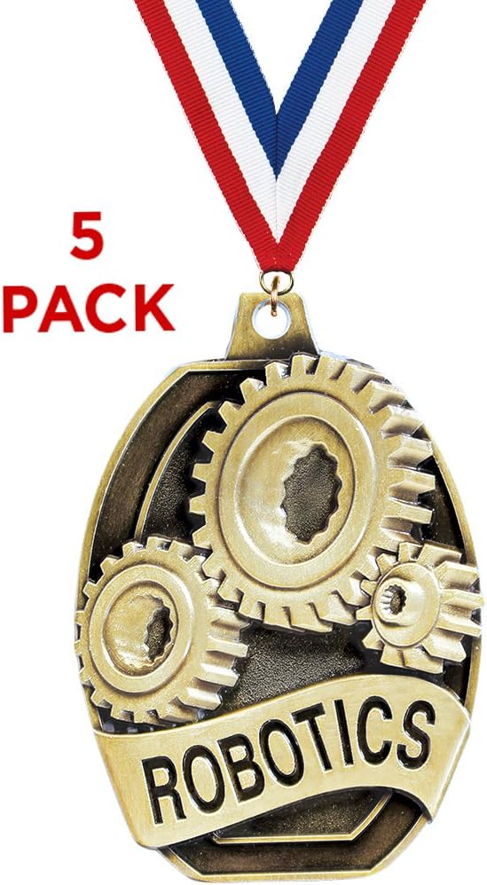 Crown Awards Bulk Robotics Medals-2" and 5 Per Pack-Great for Education, Scholastic, Academic, Engineering, Science, Mechanical Engineering, Computer Science