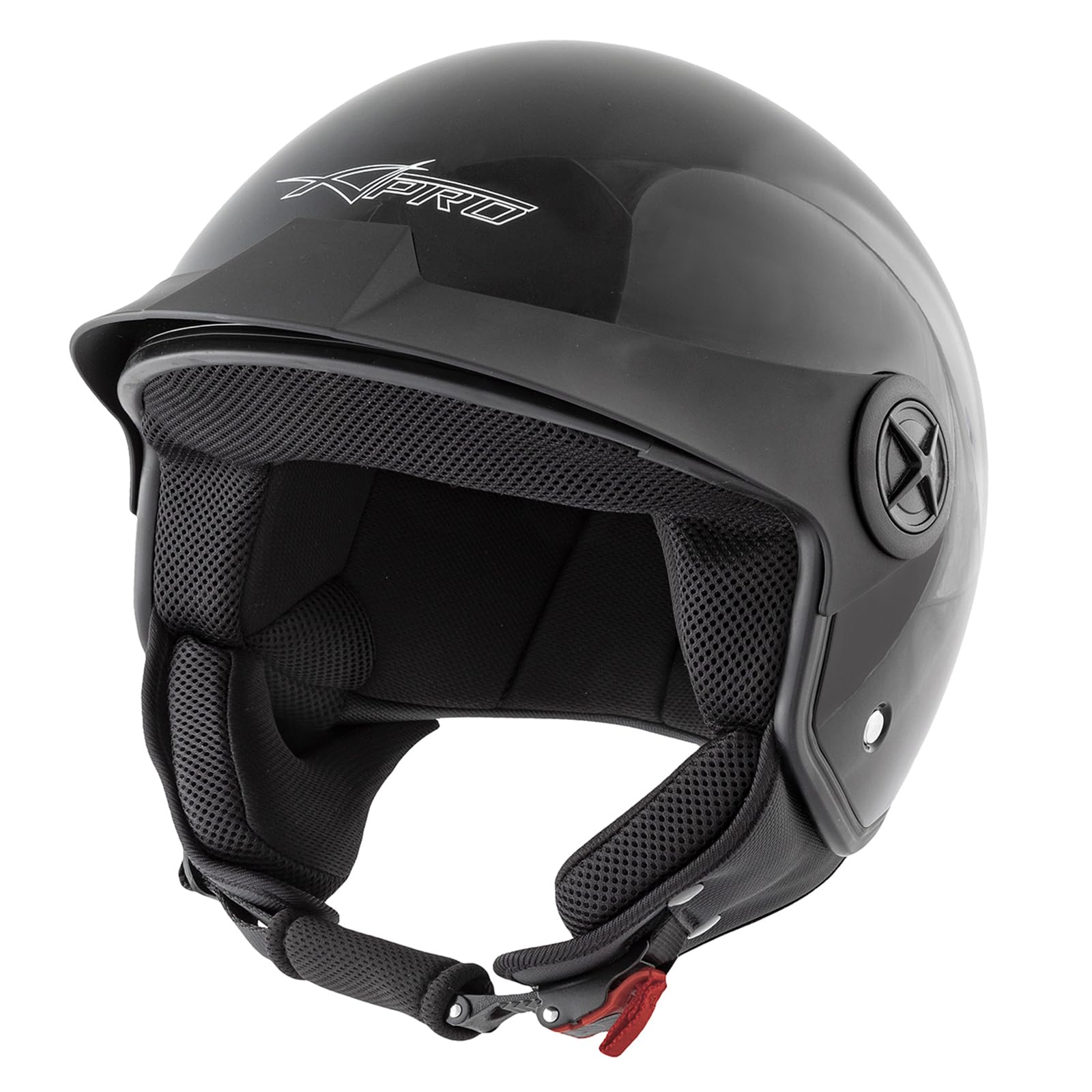 Piconet Casco Jet Frontino Moto Scooter Quad Custom Nero ECE 22-06 TAGLIA L