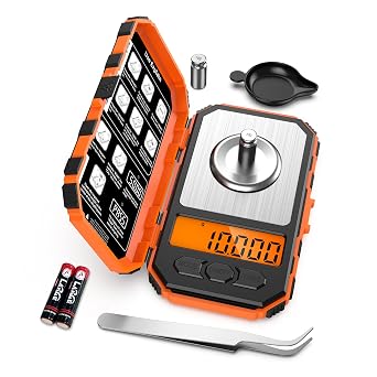 AMIR Digital Milligram Scale, 50g/0.001g High Precision with LCD Backlit