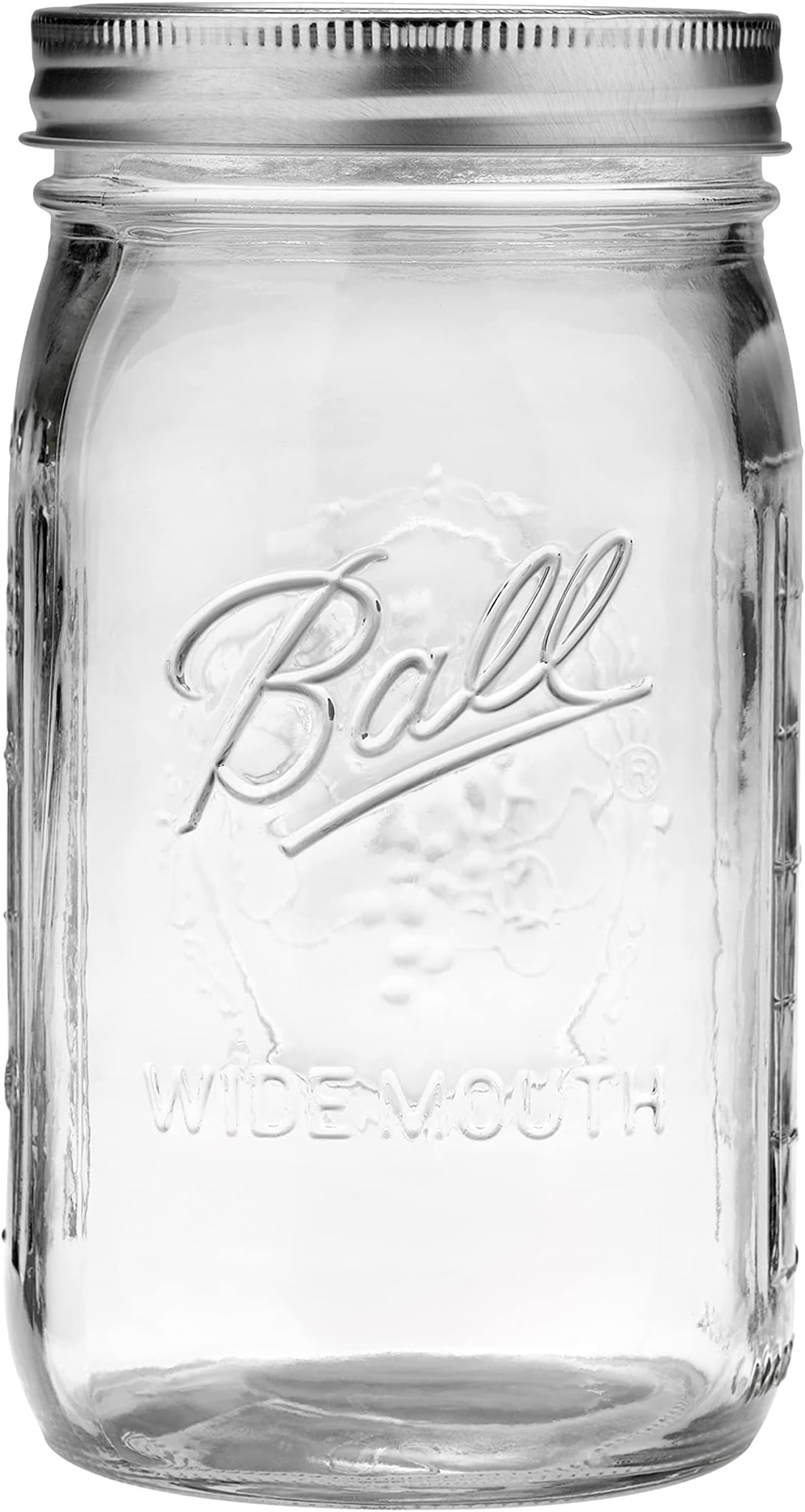 Ball Wide Mouth Quart (32 oz.) Mason Jars with Lids and Bands, for Canning and Storage, 8 Count