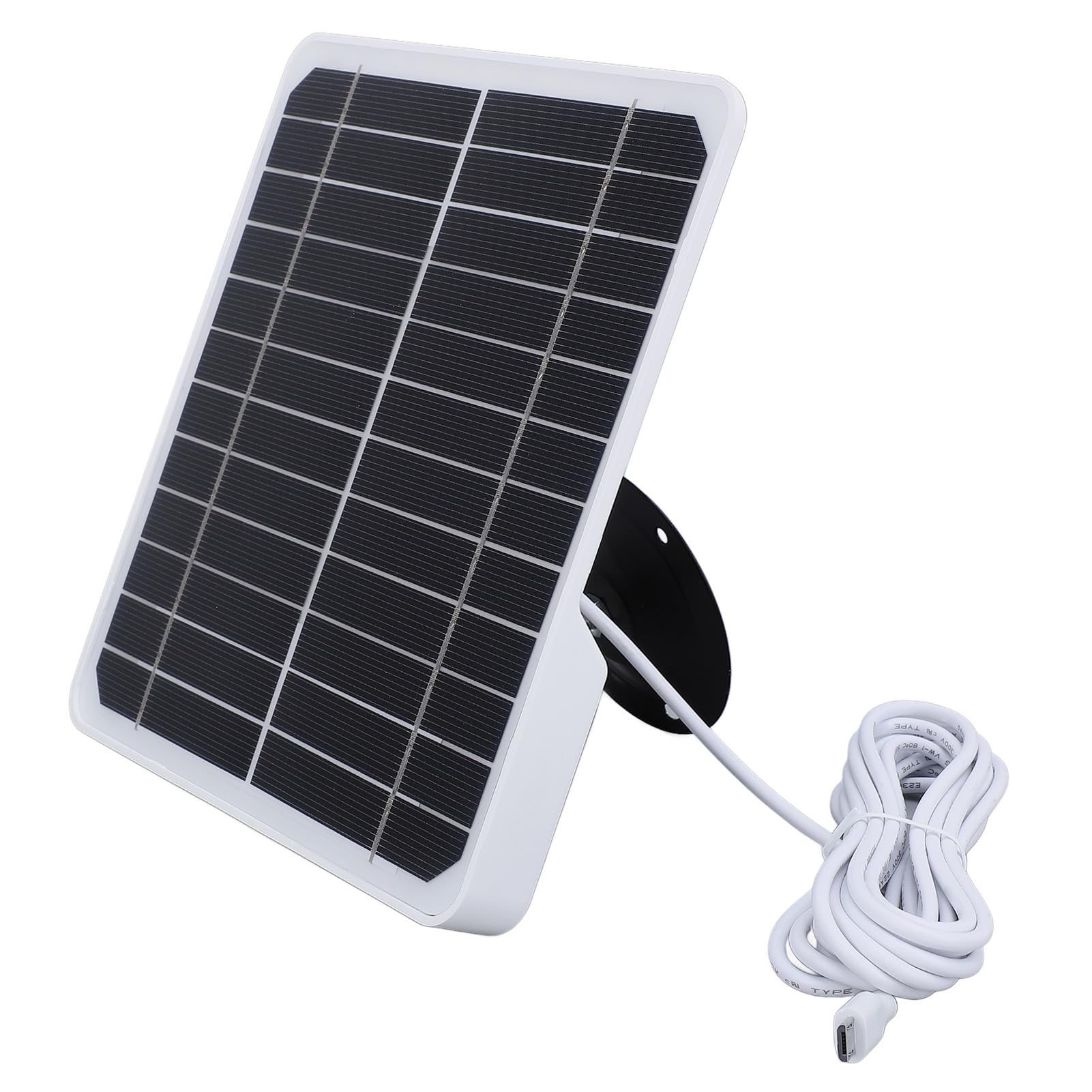 aqxreight Panneau Solaire à Montage Mural Monocristallin 20W avec Cote IP68 et Support pour les Caméras de sécurité et les Appareils en Plein Air