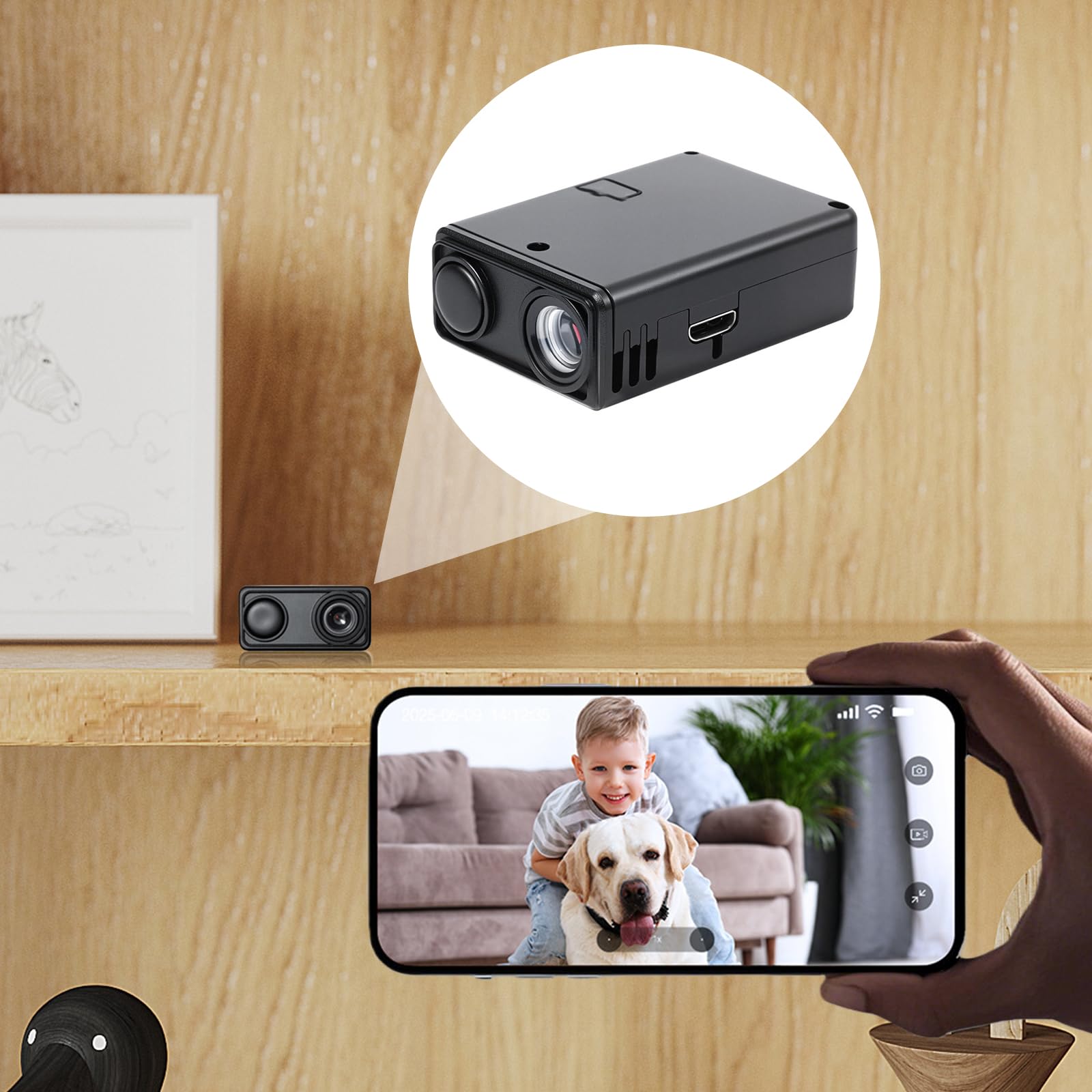 Mała kamera wideo 4K WiFi z wykrywaniem ruchu, mini kamera monitorująca, zdalne sterowanie aplikacją do nadzoru wewnętrznego