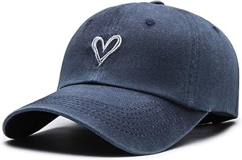 TAGVO Baseball Cap Unisex - Foldable Adjustable Fit Baseball Cap Classic Washed Baseball Cap with Umbrella Embroidery Sports Cap Sun Protection Baseball Cap Made of 100% Cotton for Men and Women