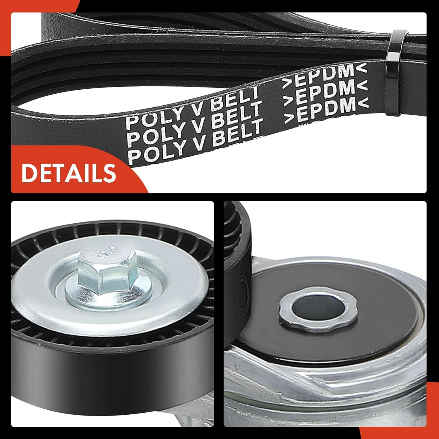 A-Premium Engine Serpentine Belt Drive Kit Compatible with Chrysler PT Cruiser 2003-2010 & Dodge Neon 2003-2005 - 2.4L