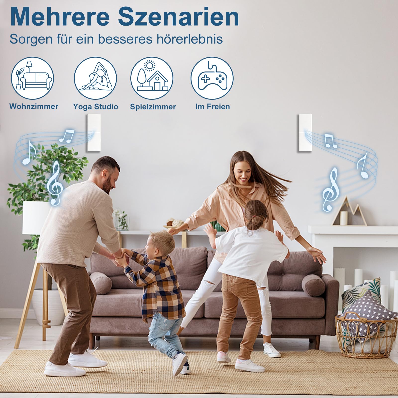 (2 sztuki) uchwyt na głośnik uchwyt ścienny i uchwyt sufitowy do Bose UB-20, UB-20 Series II, WB-50 II, seria Lifestyle, seria Soundtouch, regulowany kąt głośnika, uchwyt ścienny - biały