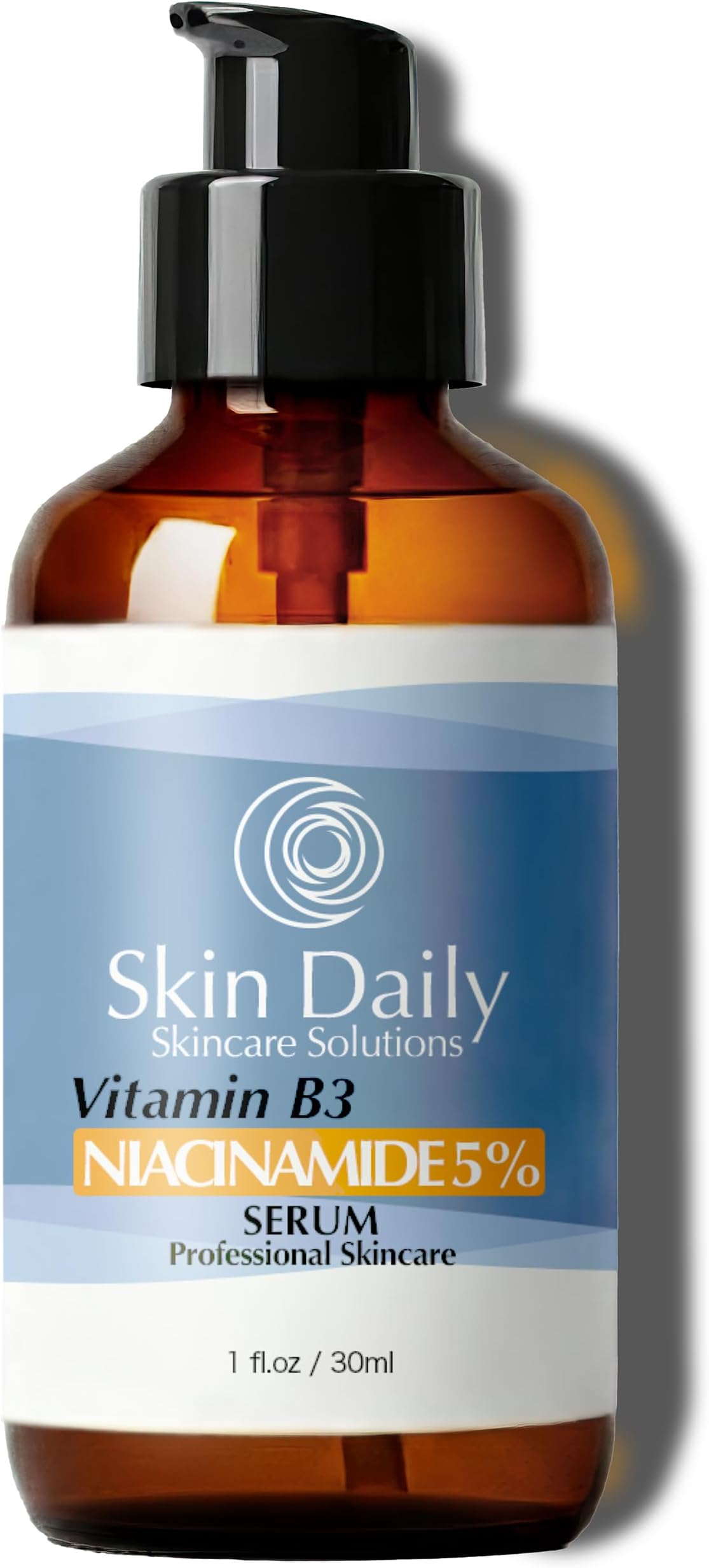 SkinDaily Niacinamide Serum for Face -1oz- Vitamin B3 Pore Minimizer Dermatologist Recommend Concentration - Targets Aging Skin, Wrinkles, Dark Spots - Superior Moisturizer and Skin Brightening