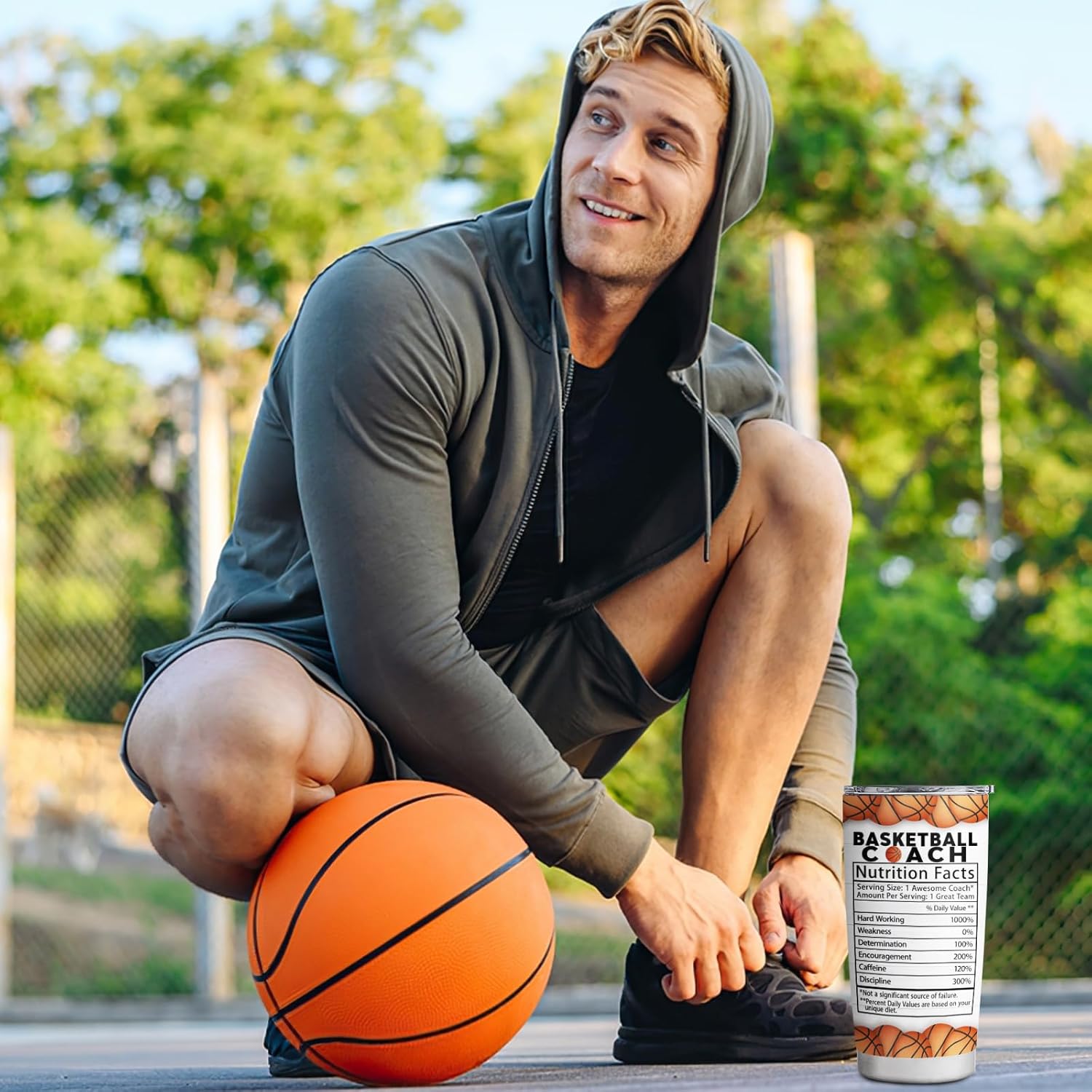 CaringTee Basketball Coach Gifts, Best Basketball Coach Appreciation Gifts for Men, Insulated Stainless Steel Travel Tumbler With Lid 20 OZ, Thank You Gift for Birthday - Image 6