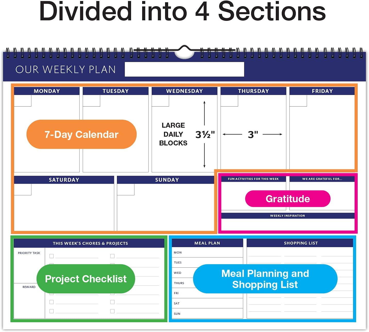 Global Printed Products Weekly Family Planner - 52 Undated Weeks for Planning and Organizing Family Activities - 13 x 17 Global Printed Products Weekly Family Planner - 52 Undated Weeks for Planning and Organizing Family Activities - 13 x 17