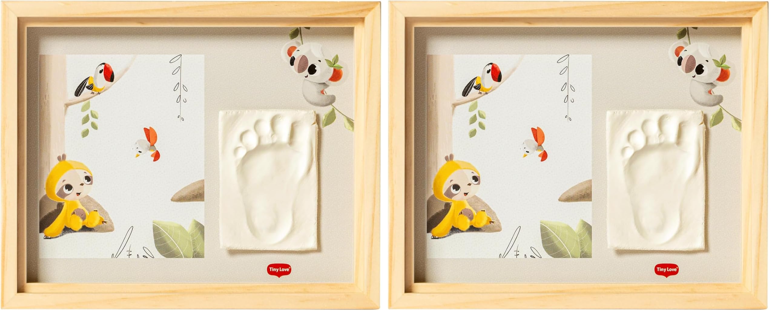 Kit empreinte pied et main bébé avec cadre photo en bois Tiny Love