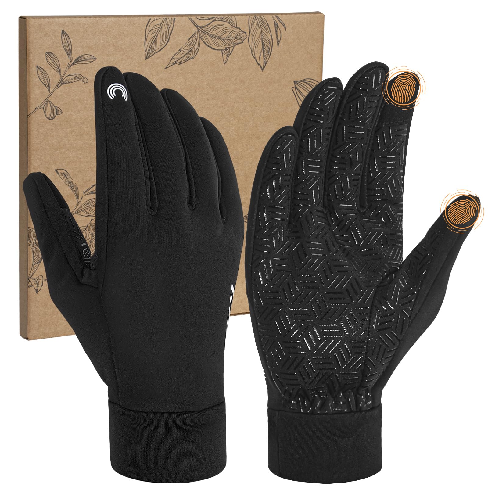 RIGWARL Upgraded Plush Gloves for Cold Weather, Women Men Winter Gloves for Late Fall and Early Winter, Warm Running Gifts