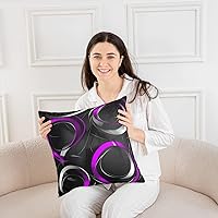 Vista 4 de Feelyou Juego de 2 fundas de cojín geométricas decorativas para sofá, cama, fundas de cojín decorativas con círculos geométricos, rellenos