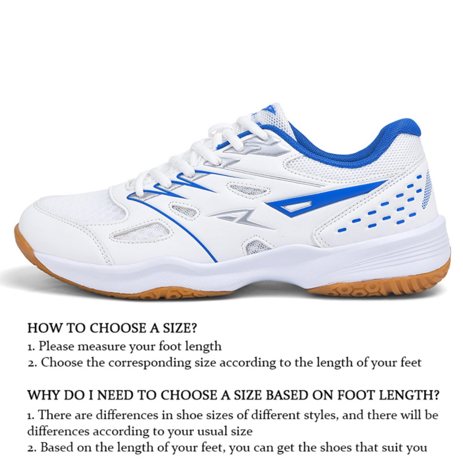 JiuQing Zapatillas Bádminton Hombre Calzado Pista Tenis Antideslizante | Ligeras Transpirables Suela Goma Soporte Para Tobillo, Zapatillas Pickleball Squash, Para Deportes Interiores Exteriores