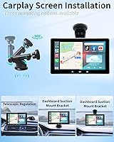 Vista 6 de Pantalla inalámbrica Apple Carplay para automóvil, pantalla táctil IPS de 7 pulgadas, radio portátil para auto y Android Auto con Bluetooth, control