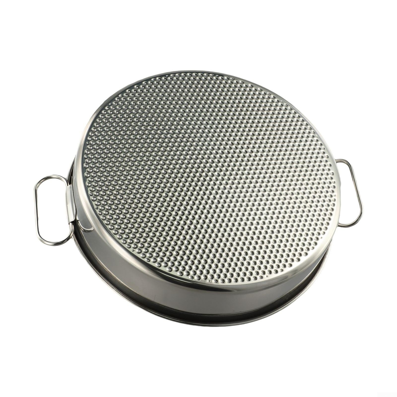 Teglia da Forno Rotonda in Acciaio Inox Antiaderente Teglia per Cottura a Vapore 24-32 cm da Cucina (24 cm)
