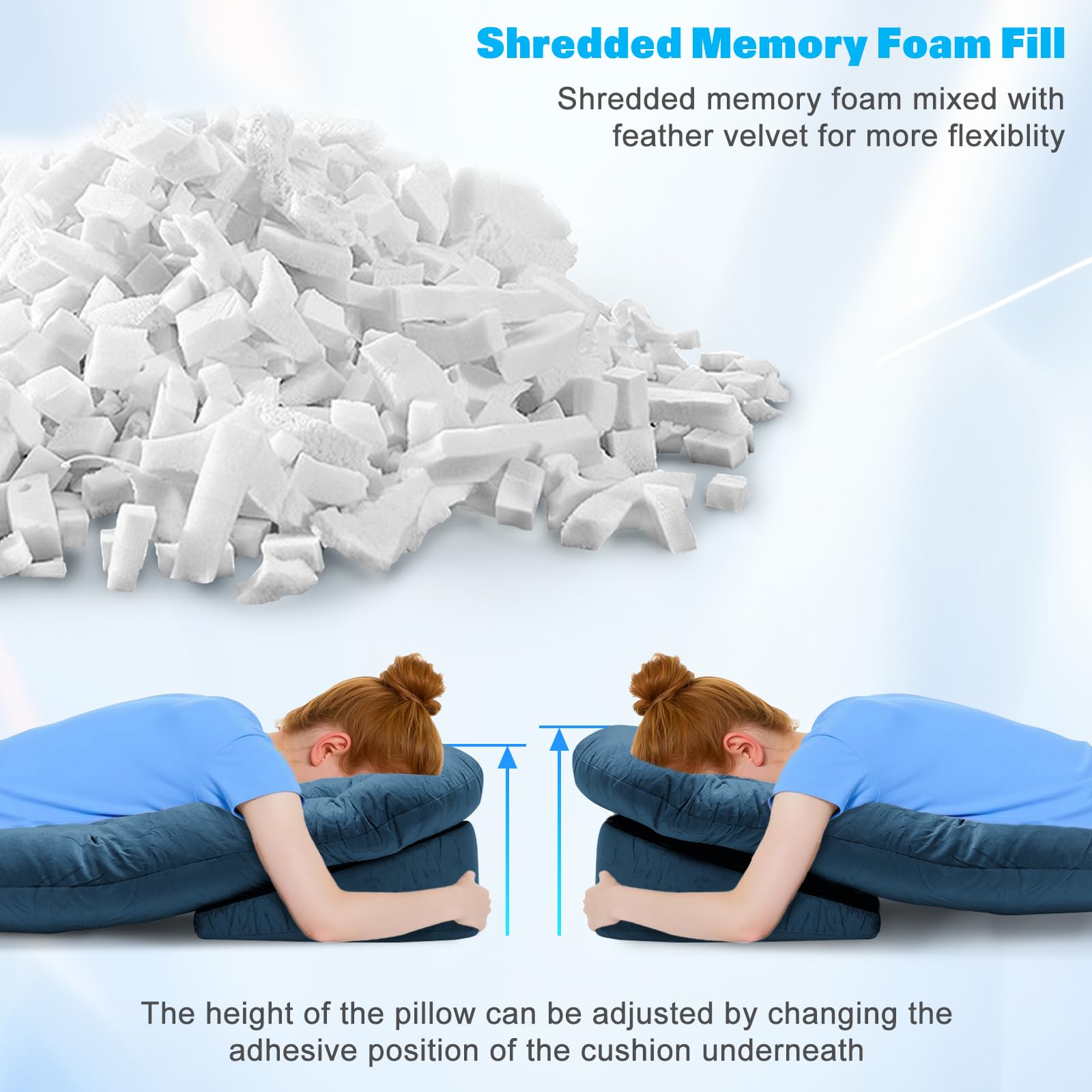 Cuscino a faccia in giù con foro, poggiatesta massaggiante, cuscino per il viso in posizione prona, cuscino massaggiante per il viso in memory foam per lettini da massaggio, saloni, scrivanie
