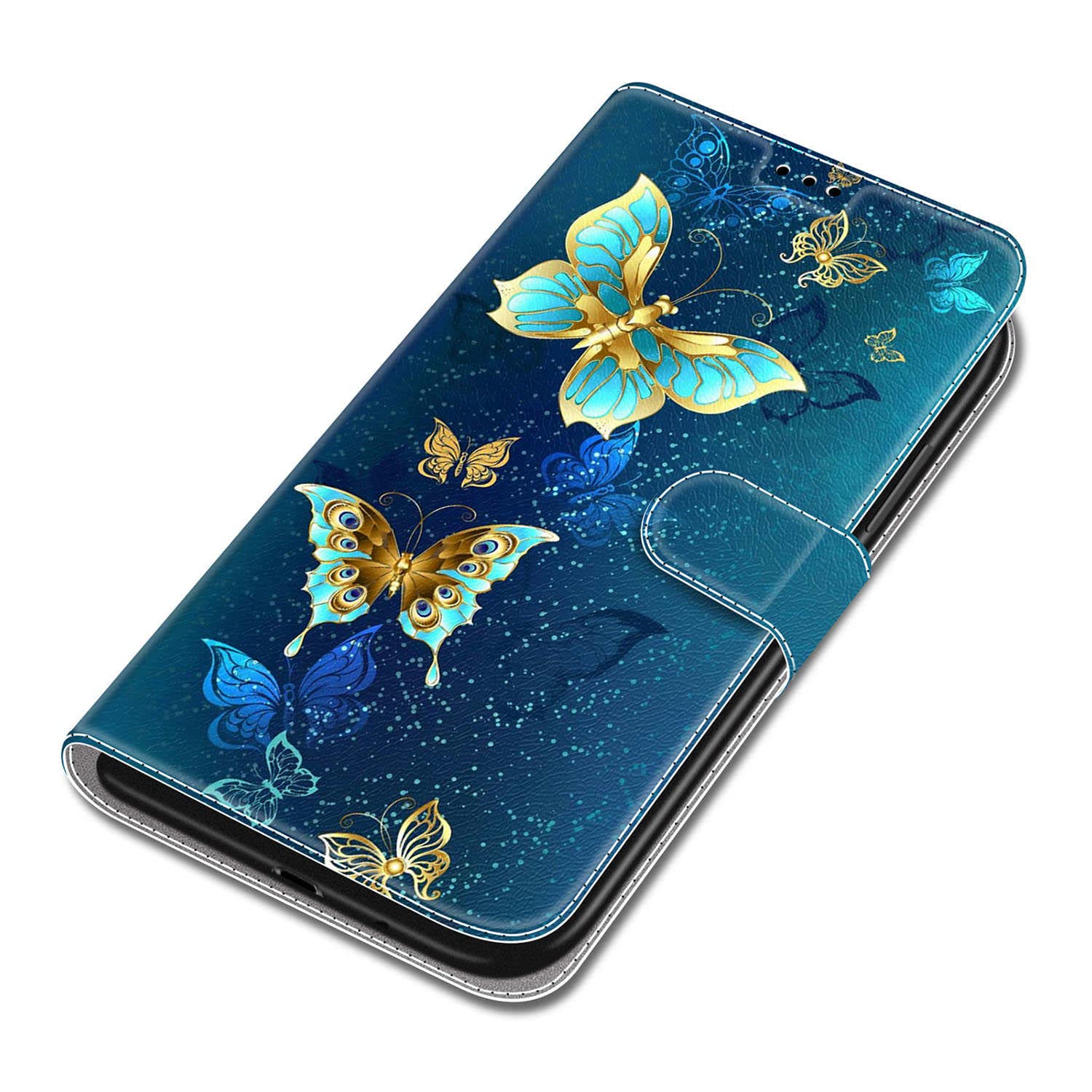 For IPhone 15 14 Pro Max 13 12 11 Butterfly Leather Wallet Stand Flip Case Cover