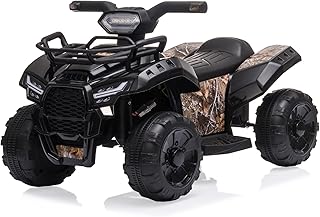 Kids Ride on ATV, 6V Battery Powered Kids Electric Vehicle, 4 Wheeler Quad w/Headlights, MP3, USB, Volume Control, Large Seat, Electric Ride on Toys Best Gifts for 1-3 Year Old Boys Girls ï¼ˆBlack