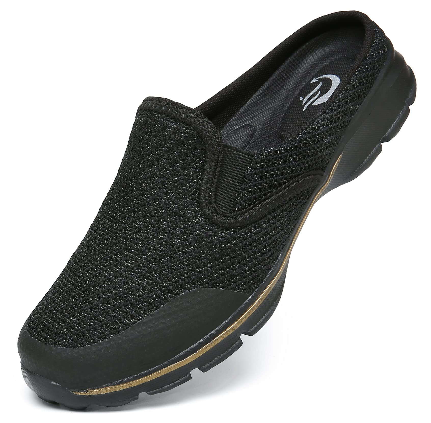 C CELANDA Women's Slip-On Mule Sneaker Men's Garden Clog Breathable House Slippers Arch Support Walking Shoes Beach Shoes A Black, Size: 5.5 Women / 4 Men