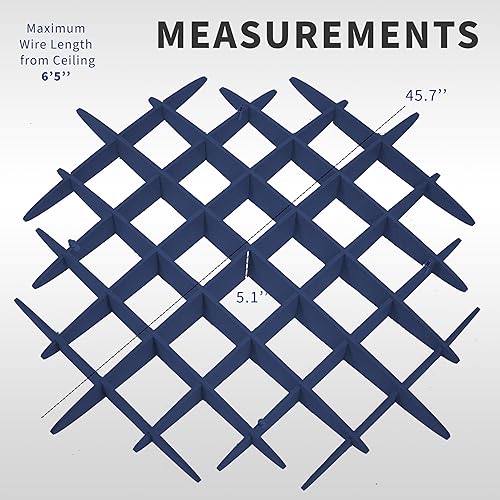 Miniatura 3 de VIVO Panel acústico de gofres de techo, absorbente de sonido colgante hexagonal, lámpara moderna de reducción de ruido, azul marino, PP-CW01NB