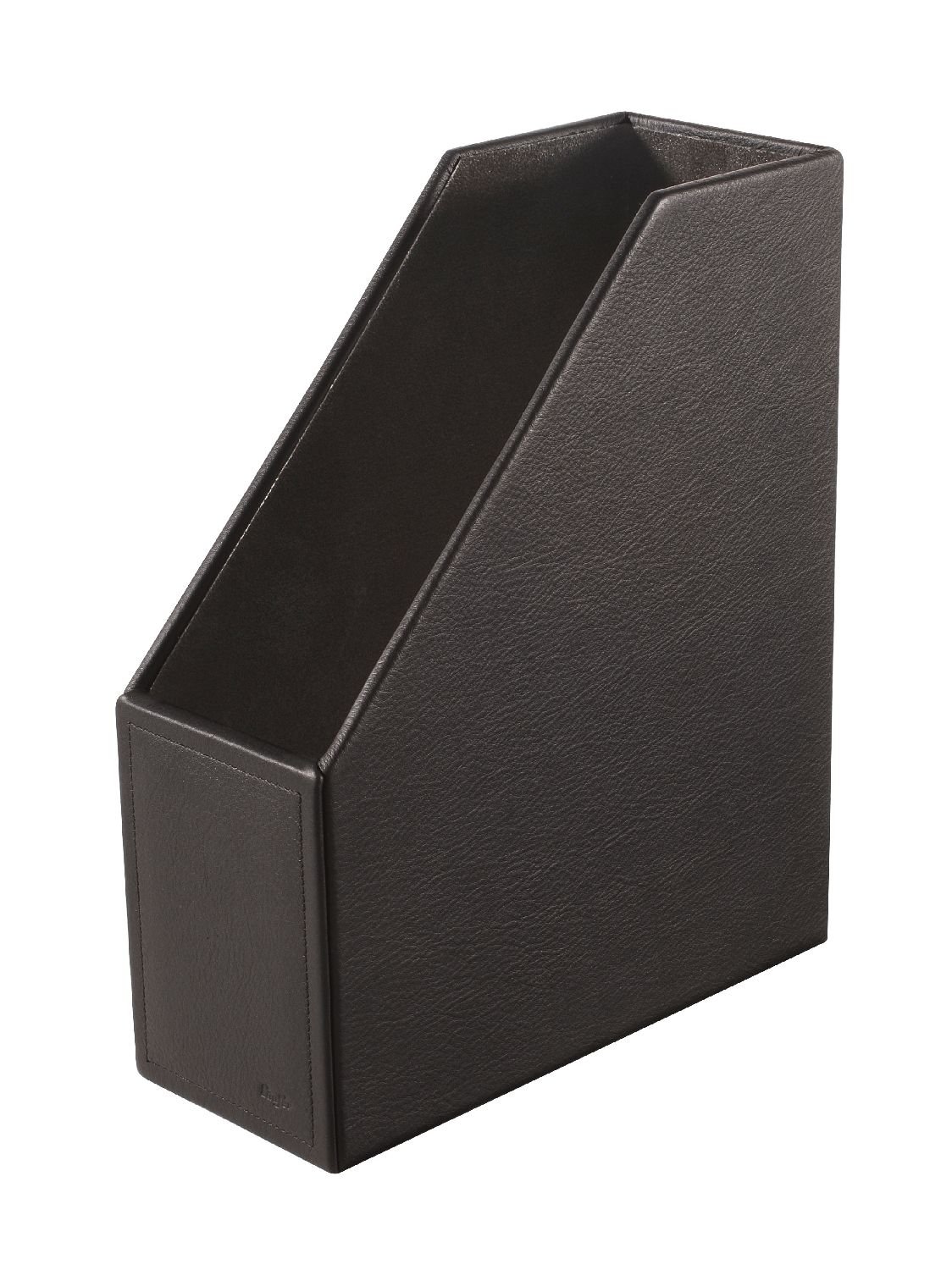 Laeufer & Gutenberg - Porta lettere 30 x 25 x 10,5 cm, in pelle, colore: Nero