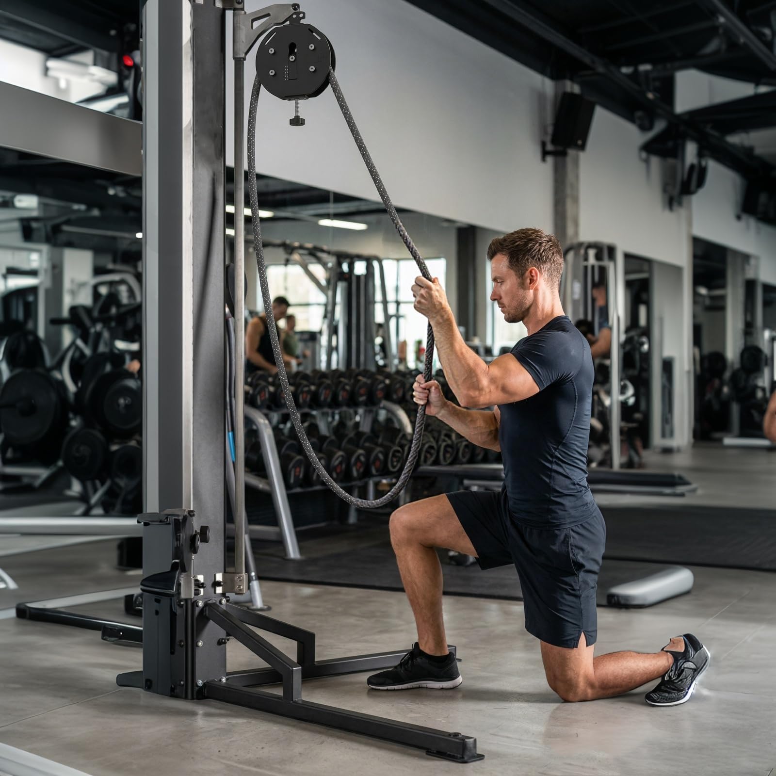 Generisch Endlosseiltrainer für Zuhause, Seilzugsystem mit verstellbarem Widerstand, Tragbarer Endless Rope Trainer für Krafttraining, Muskelausdauer & Fitness | heimtrainingssysteme kabelzug fitness zuhause