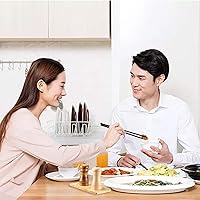 Vista 7 de GORGECRAFT Bandeja de molino de sal y pimienta, bandejas de molienda de pimienta de madera, bandeja de servir de té de condimentos de bambú