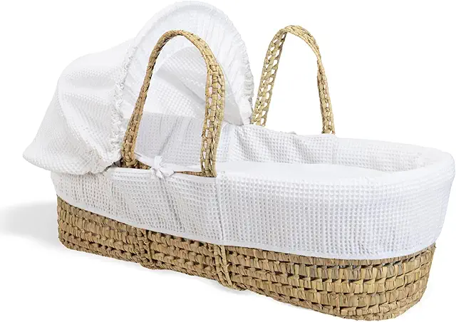 Couffin bébé osier Clair de Lune Waffle Palm Moses Basket